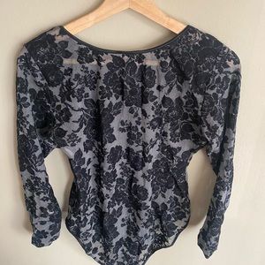 Black sheer bodysuit